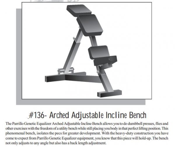Arched incline online bench